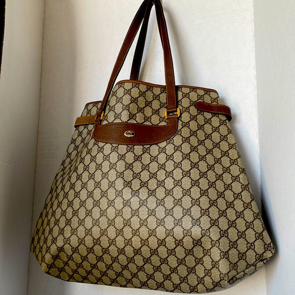 Gucci Handbags - AUTHENTIC GUCCI TOTE SHOULDER BAG SUPREME BROWN.